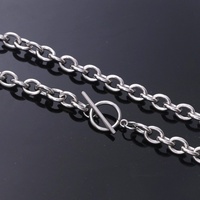 Collier unisexe classique en acier inoxydable plaqué or, étanche, inaltérable, hypoallergénique, personnalisable en gros