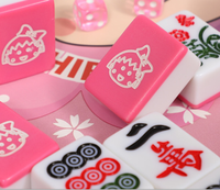 Set Mahjong Plastik Cetak Definisi Tinggi FACCUB Custom Modern Chibi Maruko-chan untuk Penggunaan di Rumah & Ruang Permainan