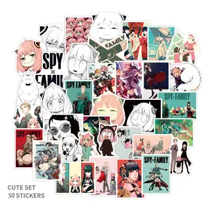 50 Anime Graffiti Autocollants Dessin Animé Ordinateur Réfrigérateur Décoration Autocollants SPY FAMILY Anime Autocollants