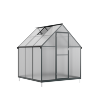 Fabricant Vente Commercial Alliage D'aluminium Moderne Extérieur Modulaire Vert Maison Kit Pc Feuille Petite Serre En Polycarbonate