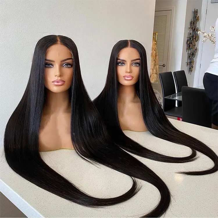 30 inç düz HD sırma ön peruk siyah kadınlar için 4x4 5x5 şeffaf HD insan saçı dantel ön peruk bakire brezilyalı saç