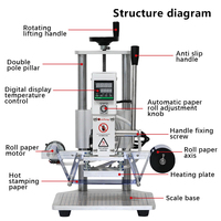 Mini presse à chaud numérique en cuir, bois et papier, alimentation automatique en feuille, logo personnalisé, machine à estamper à chaud DIY