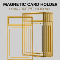 Protège-cartes gradués semi-rigides avec emplacement pour étiquette, porte-cartes de visite en PVC, style tendance, sans fermeture