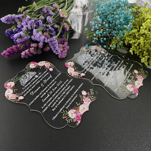 Impresión a precio de fábrica, espejo dorado especial, tarjeta de invitación de boda para invitaciones acrílicas en blanco - Product Image 5