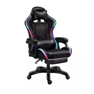 Fauteuil de Gamer Inclinable Coloré en Cuir Predator Racing avec Lumières RGB, Massage et Haut-parleurs - Product Image 1