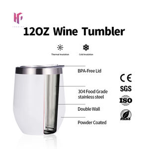 Vaso de vino en forma de huevo con tapa, acero inoxidable rosa, 12 oz, venta al por mayor - Product Image 6