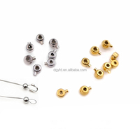 Yüksek Kaliteli 3/3.5mm Paslanmaz Çelik Tel Halat Uç Sıkıştırma Boncukları 18K Altın PVD Kaplama Stoper Boncuklar DIY Takı Yapımı İçin