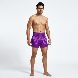 Ropa Deportiva de Diseño Personalizado, Pantalones Cortos de Entrenamiento de Sanda y Muay Thai, Precio Económico, Pantalones Cortos de Muay Thai con Parches de Goma - Product Image 1
