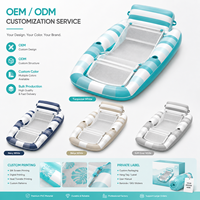 Fauteuil gonflable de piscine pour adultes, flotteur de piscine en PVC avec appui-tête surélevé et accoudoirs, idéal pour les centres de villégiature, personnalisable OEM