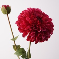 Ornements de maison doux en soie imprimée 3D style européen Dahlia, effet réaliste et hydratant, pour décorations de mariage et Saint-Valentin