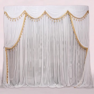 <span class=keywords><strong>Tende</strong></span> di lusso con sfondo di velluto 10ft * 10ft pannelli di sfondo drappeggi per teatro cerimonia banchetto decorazione-Custom - Product Image 3