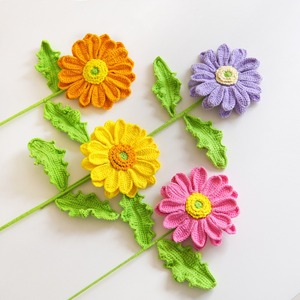 Nuevo ramo de crisantemos africanos de simulación tejido a mano, decoración de girasoles, producto terminado, regalo floral para festivales. - Product Image 4