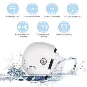 USA Stock Free Sample <strong>Ultrasonic</strong> Silicone Face Skin Cleaner <strong>Massager</strong> <strong>Facial</strong> Cleansing Exfoliating Spin Brush Electric Face Brush