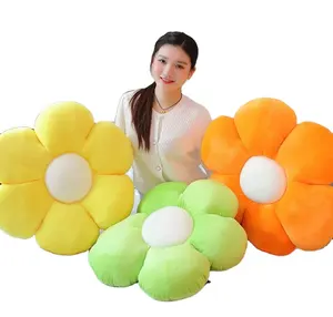 Ruunjoy Ins Style Smile Sunflower Plush Toys Stuffed Dolls Cat Pet Cushion Mat Pillow Home Bedroom Car Shop Sofa Doll