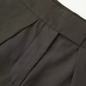 ZATRHMBM primavera e autunno <span class=keywords><strong>abbigliamento</strong></span> <span class=keywords><strong>donna</strong></span> 2025 nuova moda pieghettata pantaloni larghi a pieghe <span class=keywords><strong>retrò</strong></span> Casual da <span class=keywords><strong>donna</strong></span> - Product Image 6