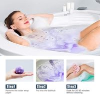 Bola Mandi Garam Aromaterapi Bunga Kering Wangi Tahan Lama Minyak Esensial Alami Gelembung Mengembang Meledak