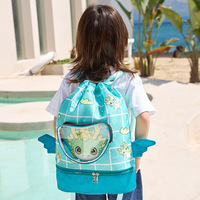 Sac de natation portable pour enfants, motif dessin animé, sac à dos d'entraînement étanche, sac de rangement pour vêtements