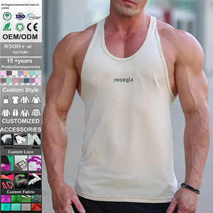 Débardeur en coton décontracté pour homme de haute qualité, vente en gros, séchage rapide, anti-boulochage, débardeur de sport respirant, col rond, taille plus, 100% - Product Image 2