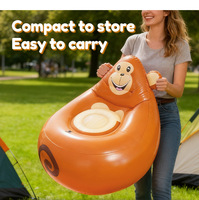 Canapé gonflable mignon pour enfants - doux, respectueux de la peau et portable ; idéal pour le camping ou comme chaise longue