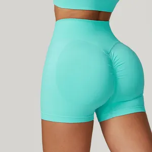 Custom Manufacturer Gym Clothings Workout Shorts For Women Scrunch Butt Seamless Shorts