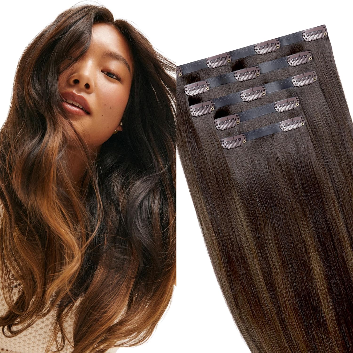 Balayage marron moka