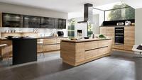 Meuble de cuisine complet tout-en-un en bois, îlot de cuisine moderne modulaire, table prête à assembler