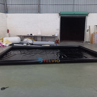 Tapis de sol de lavage Mobile tapis de lavage de voiture gonflable nettoyage Garage tapis de confinement de sol collecteur d'eau gonflable piscine