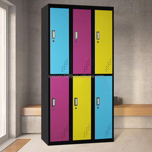 Colorido barato 6 puertas armario de acero estudiante gabinete de Metal para dormitorio natación para la venta - Product Image 2