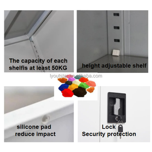 Sử dụng thương mại Nhà Sử dụng hai cửa kim loại Tủ hồ sơ tủ khóa Tủ lưu trữ không gỉ nội thất văn phòng - Product Image 2