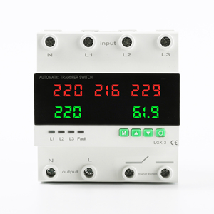 Interruptor de transferencia automática, fuente de alimentación de tres vías, 5 pantallas ATS, sobretensión y subtensión ajustables, con retroalimentación de señal - Product Image 1