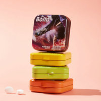 Boîte en fer de dessin animé Portable petit paquet bonbons à la menthe riche en vitamine C fruité haleine fraîche bonbons frais et gras