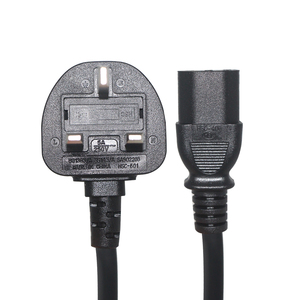 Câble d'alimentation BSI 3P vers connecteur IEC C13, IEC-60320 type fusible, vente en gros, prise d'alimentation britannique, câble d'alimentation - Product Image 6