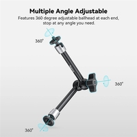   Bras articulé réglable de 9,8 pouces avec vis filetée de 1/4 de pouce pour moniteur LCD/lampes LED - 2066B