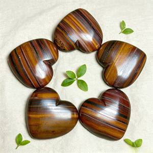 Venta al por Mayor de Corazones de Cristal de Ojo de Tigre de Alta Calidad para Regalo del Día de San Valentín y Decoración Ambiental - Product Image 1
