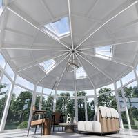 Kit de véranda en aluminium et verre trempé, toit triangulaire, design européen, pour villa, utilisation en extérieur