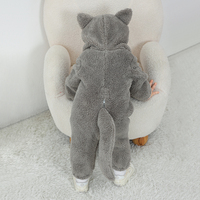 TONWHAR-Costume de Cosplay pour Bébé, Loup Gris, Combinaison à Fermeture Éclair pour Enfant, Pyjama Grenouillère pour Enfant