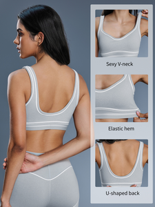 <span class=keywords><strong>Reggiseno</strong></span> Sportivo Personalizzato ad Alto Impatto, Top da Yoga in Morbido Spandex, Schiena Profonda a U, Supporto Laterale Anti-Shock per Palestra e Allenamento - Product Image 2