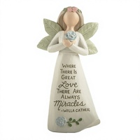 Statue d'ange peinte à la main ENNAS, sculpture en résine écologique, décoration de table pour la maison, cadeau religieux de Noël, cadeau d'amitié