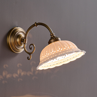 Lampe de table européenne vintage en céramique de style crème moyen-âge lampe de table LED d'étude de salon de tête de lit de style américain
