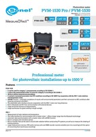 Testeur photovoltaïque Sonel Pvm-1530 Pro 1500V 40A, testeur PV pour installations solaires