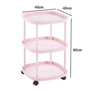 Bàn cạnh giường ngủ bằng nhựa một tầng tối giản hiện đại với kệ lưu trữ nhỏ sắp xếp phong cách Ins cho phòng khách cho thuê phòng ngủ - Product Image 4