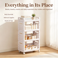 Étagère de rangement multifonctionnelle à plusieurs niveaux pour légumes, chariot mobile pour fruits