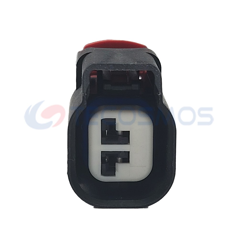Automotive ABS Sensor Plug with Red Buckle Wire Harness Connector Plug Waterproof Shell for Car 2pin Female CT2-0041M-2