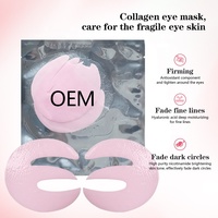 Patchs pour les yeux en collagène PDRN aux algues marines bio et aux herbes roses, en forme de C, anti-rides, anti-cernes, éclaircissants, raffermissants, véganes, OEM