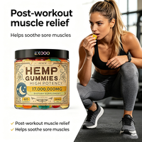 Gummies personnalisées de qualité supérieure à l'extrait de graines de chanvre, soutien énergétique naturel, gommes vitaminées au chanvre puissant, 60 unités, marque EXDOO