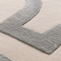 Tapis en laine sur mesure - Tapis moderne doux pour chambre à coucher et salon, antidérapant, tufté à la main, poils moyens 12-14 mm, taille/couleur personnalisée