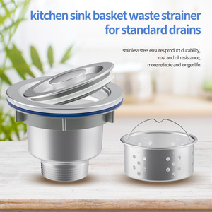 Ou Shunnuo Kitchen Sink Drain Strainer Stainless Steel Universal Fit Lifting Type Polished Surface Easy To Clean - Product Image 1