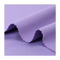 Tissu brocart tricoté double face - Imitation Spandex/Polyester 50D, teint uni, haute élasticité, poids moyen 230g/m, vêtements de sport