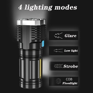 <b>Rechargeable</b> <b>LED</b> Flashlight 600mAh High Brightness Outdoor <b>Work</b> <b>Light</b> Multi Functional Mini Torch With Moonlight Mode - Product Image 4