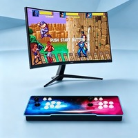 Console de jeu d'arcade rétro classique pour 2 joueurs avec manettes électroniques, batterie rechargeable, connectivité RF et prise en charge de la langue anglaise